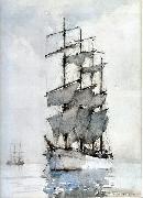 Henry Scott Tuke Four Masted Barque oil painting artist